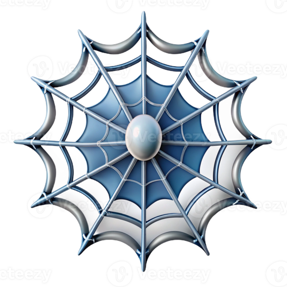 dramatic minimalist A detailed illustration of a spider web, glistening with dew high quality png