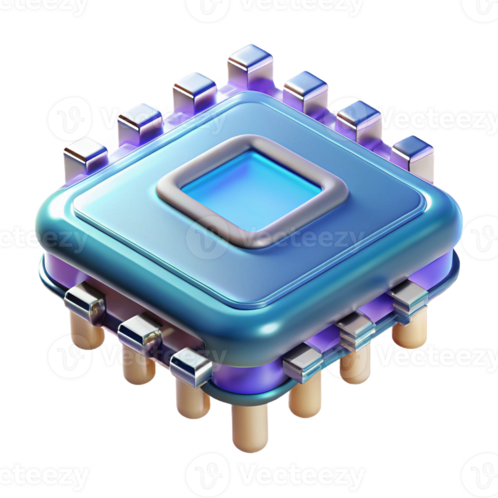 wonderful traditional Quantum computer processor 4K png