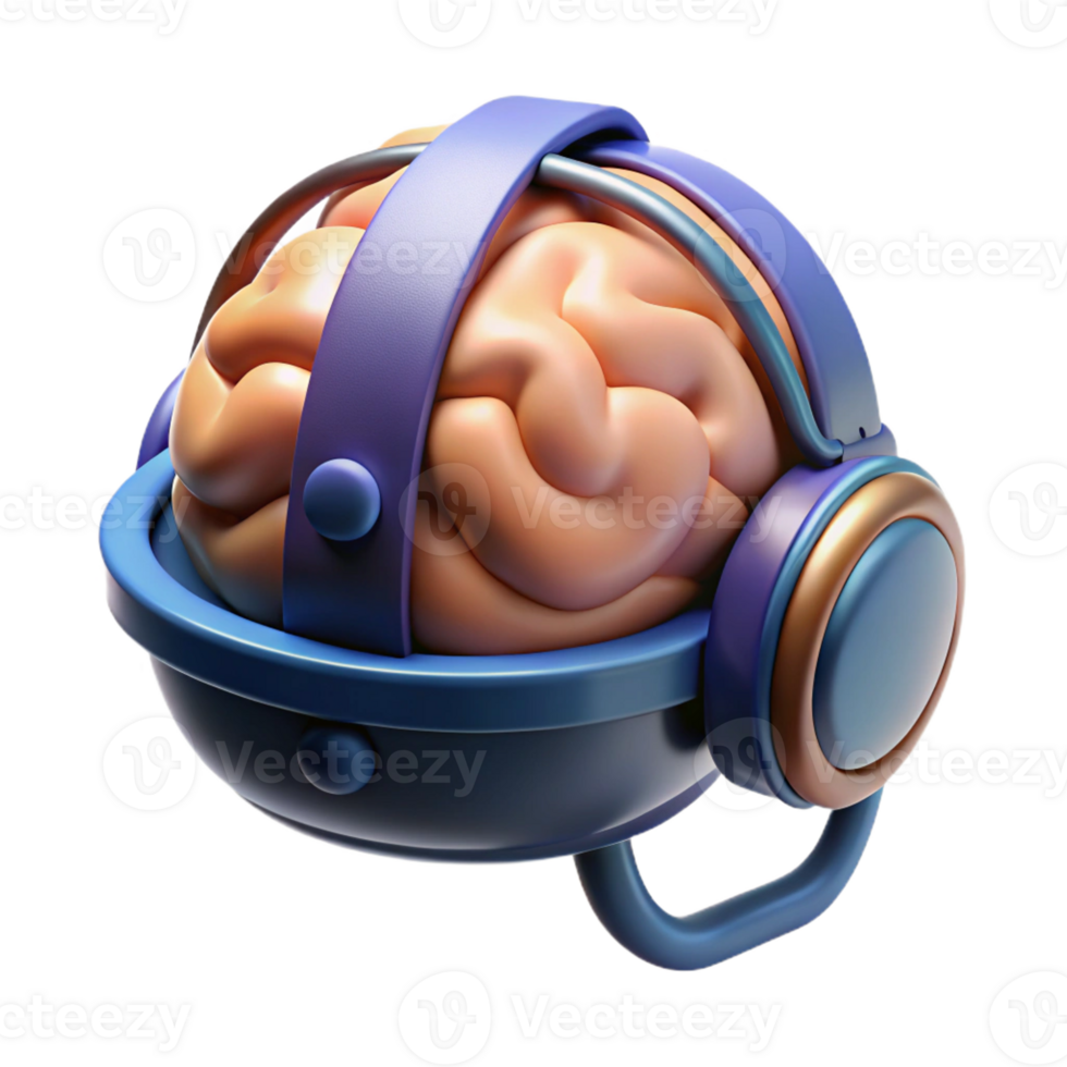 vibrant abstract Brain-computer interface headset high resolution png