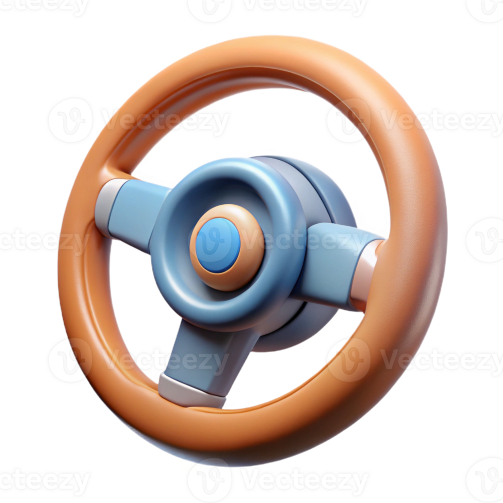 beautiful artistic Self-driving car steering wheel authentic png