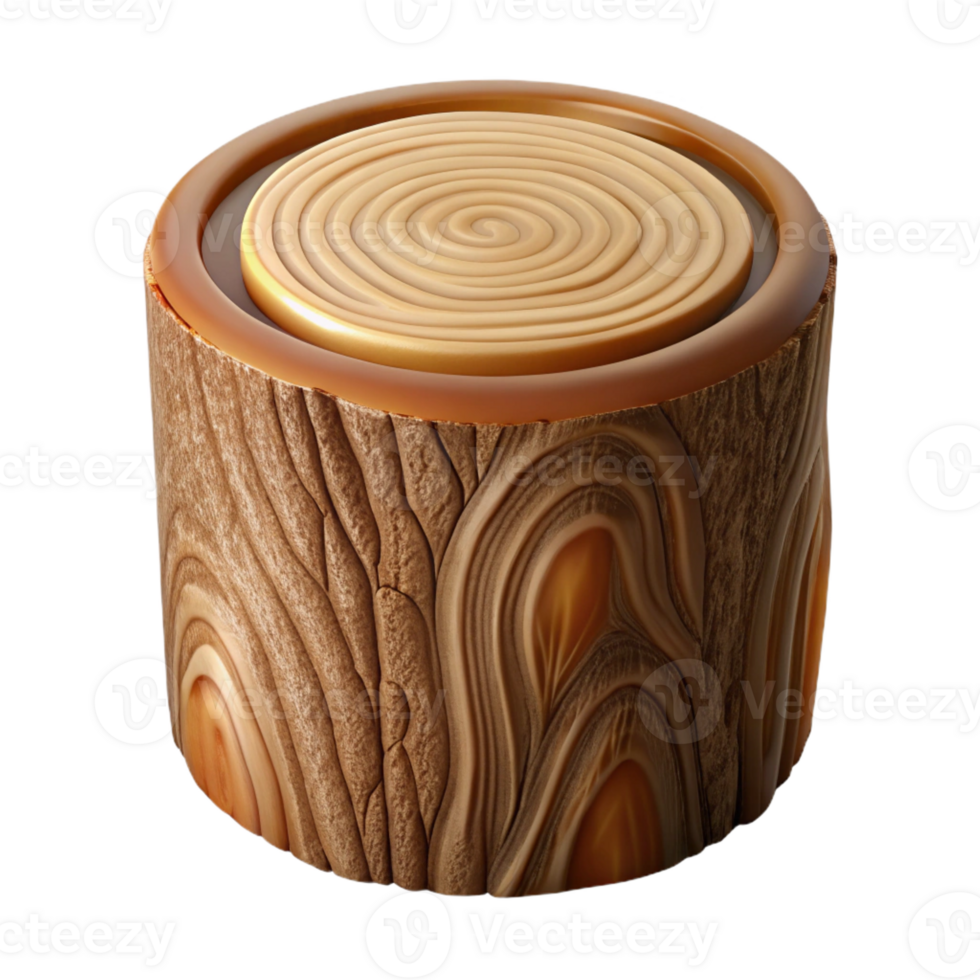 elegant contemporary Cross-section of tree trunk 4K png