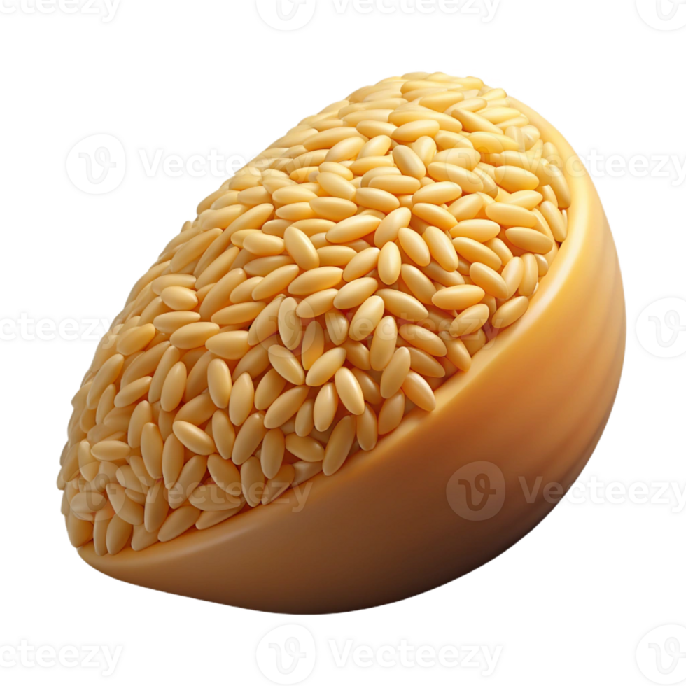 beautiful artistic Single grain of rice detailed png