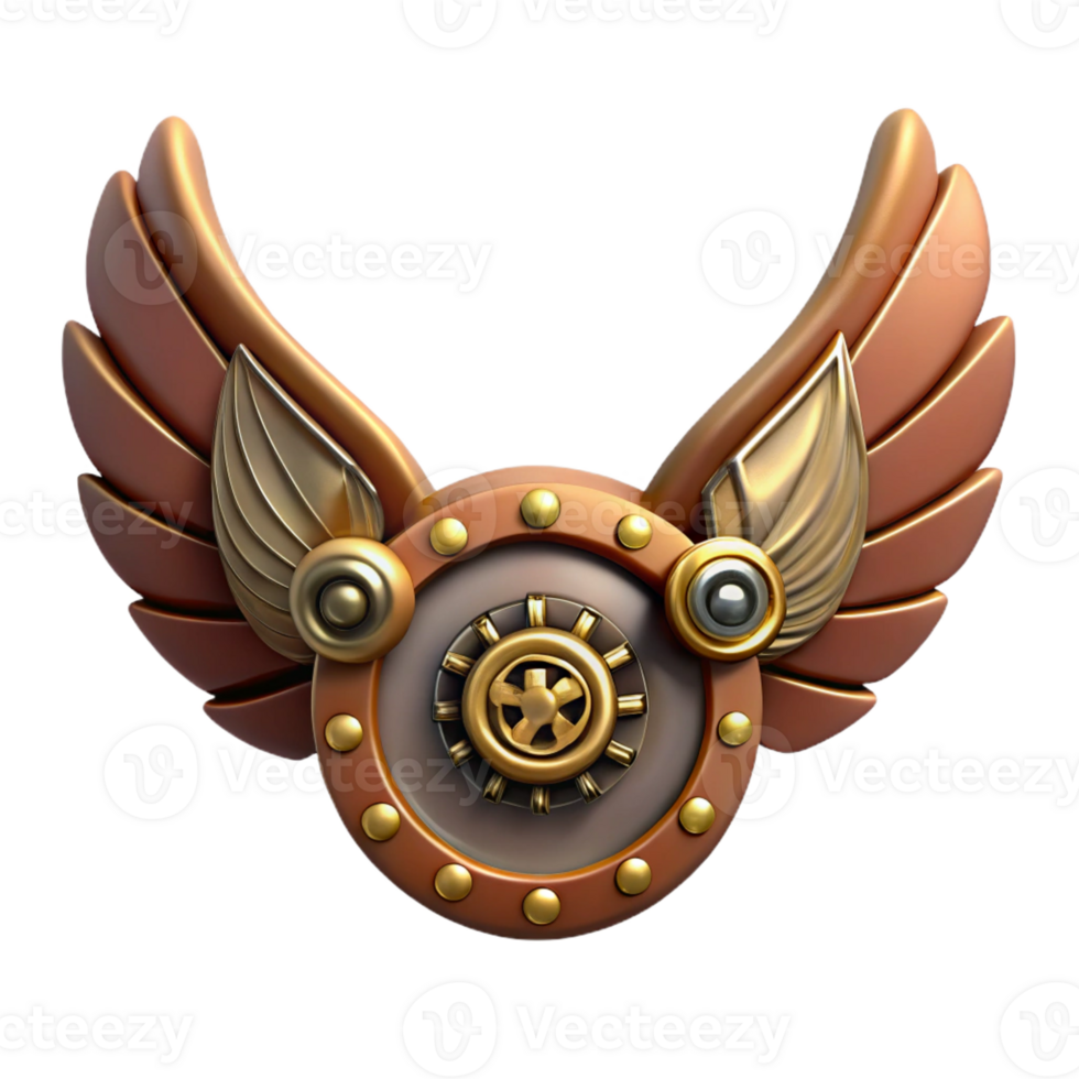 beautiful vintage Steampunk wings made of clockwork gears and leather straps high quality png