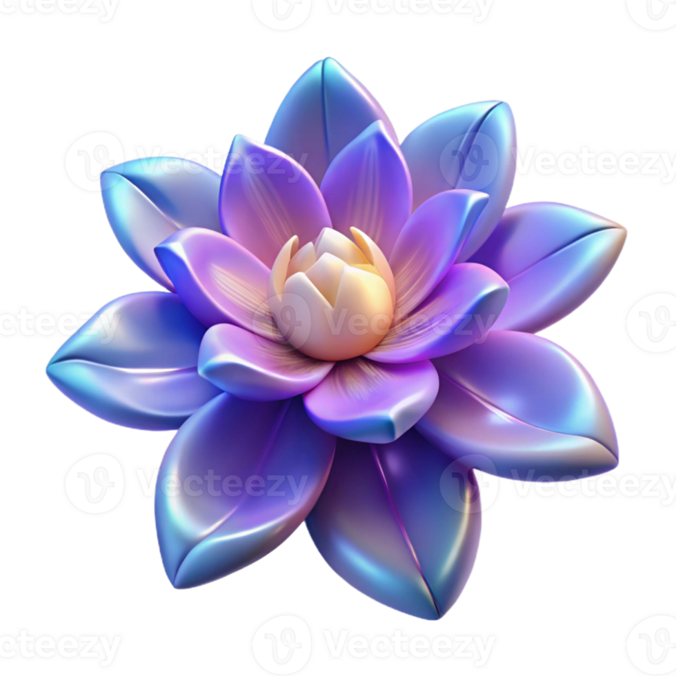 beautiful rustic A single, blooming, magical flower with glowing petals professional png