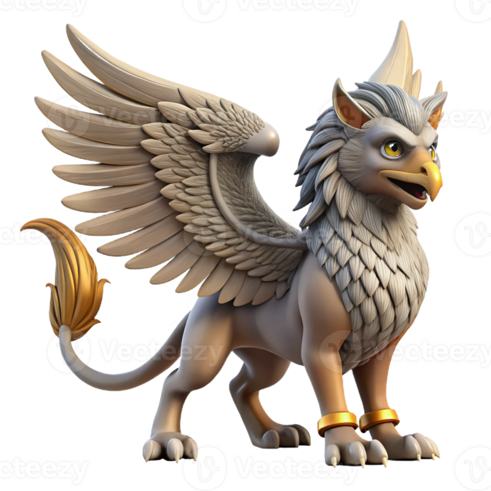 extraordinary artistic A majestic griffin, wings outstretched, sharp talons, piercing gaze authentic png