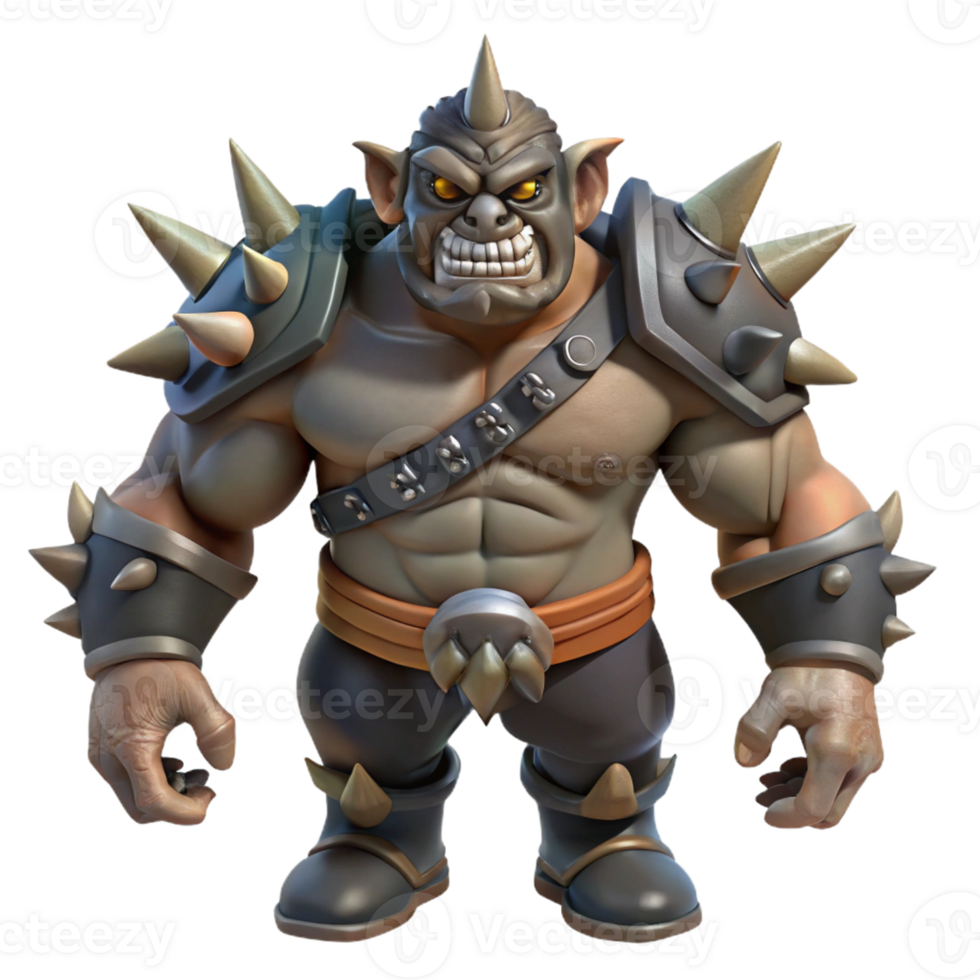 magnificent creative A menacing orcish warhammer, spiked and stained with dark markings authentic png