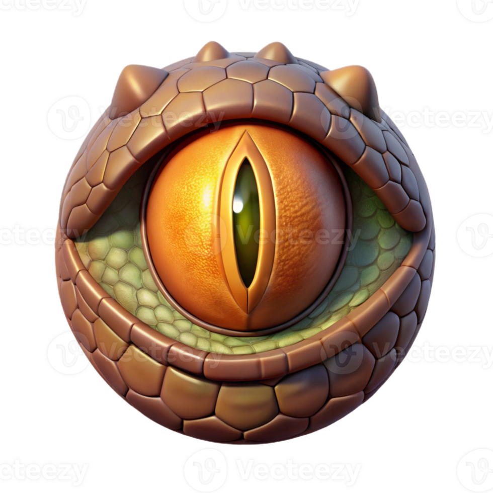 wonderful vintage A fierce dragon eye, reptilian, with a vertical slit pupil detailed png
