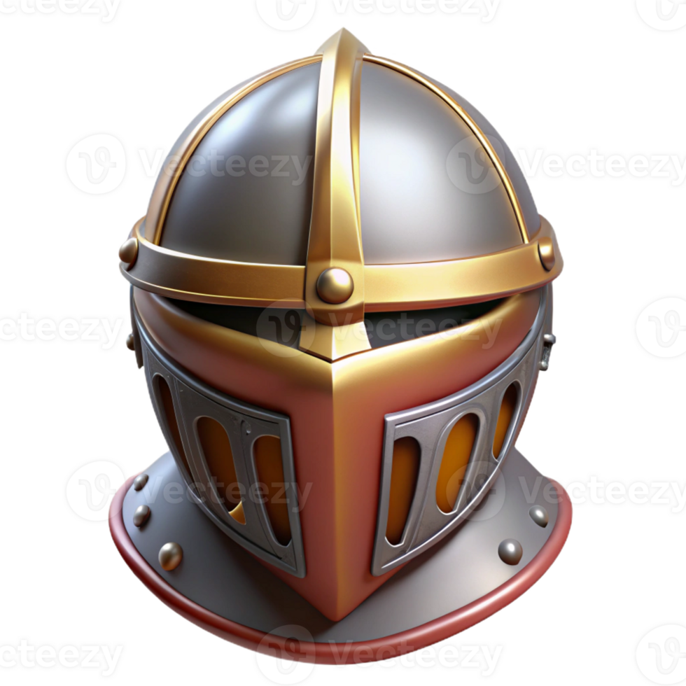 extraordinary classic A highly detailed knight's helmet, closed visor authentic png