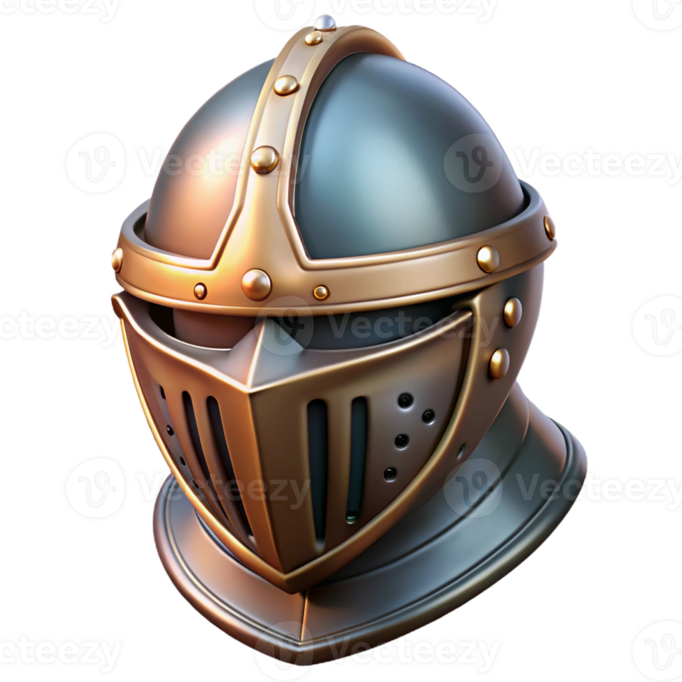 dramatic creative A highly detailed knight's helmet, closed visor original png