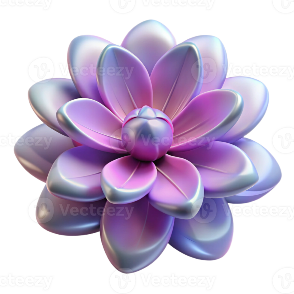 serene contemporary A flower, blooming, abstract petals authentic png