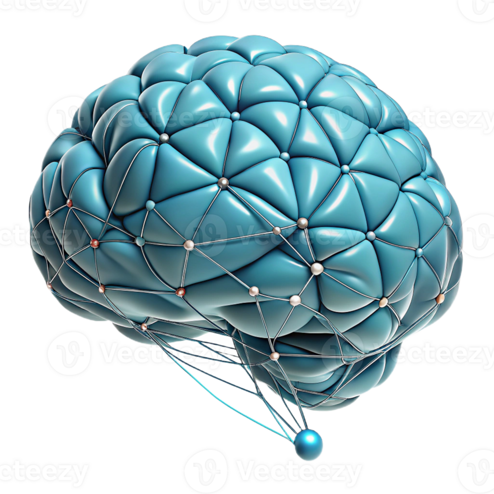 stunning creative A brain, human, intricate network premium png