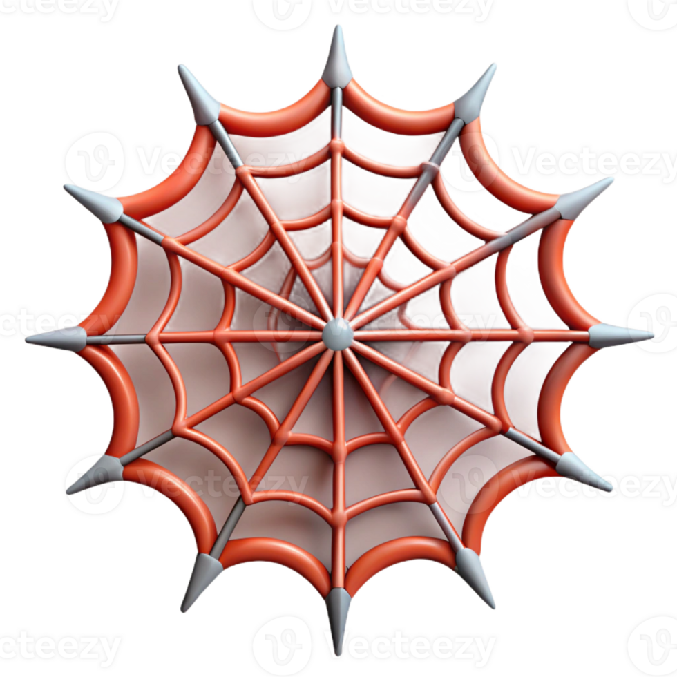 vibrant minimalist A spider web, intricate design, delicate threads 4K png
