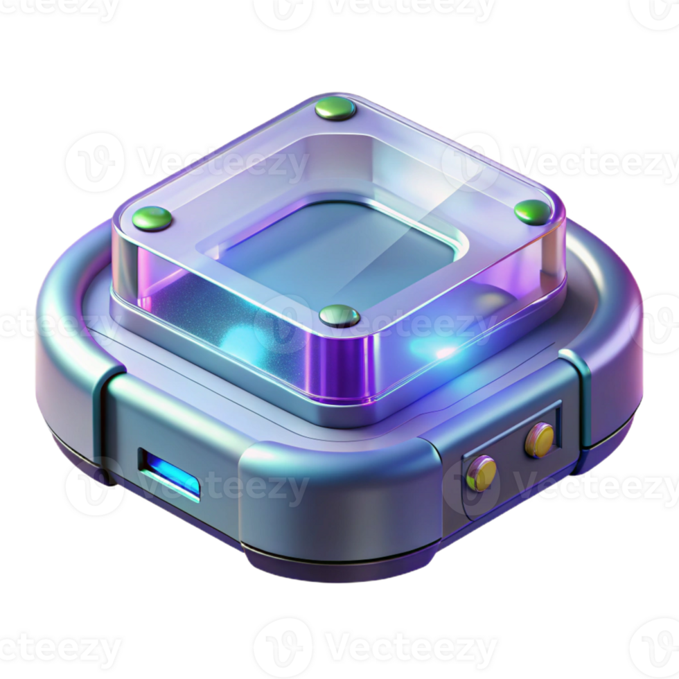 impressive modern Advanced Communication Device with holographic interface 4K png