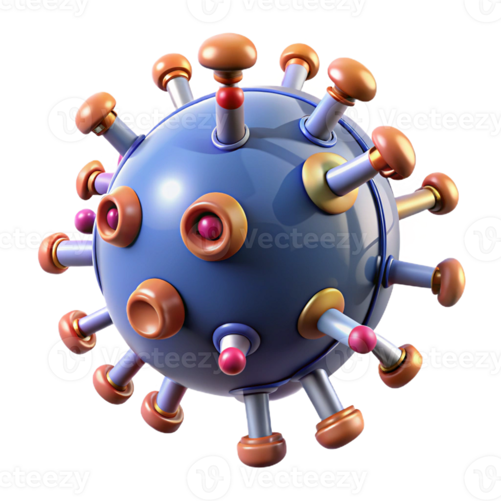 dramatic creative Advanced Medical Nanobots targeting a virus authentic png