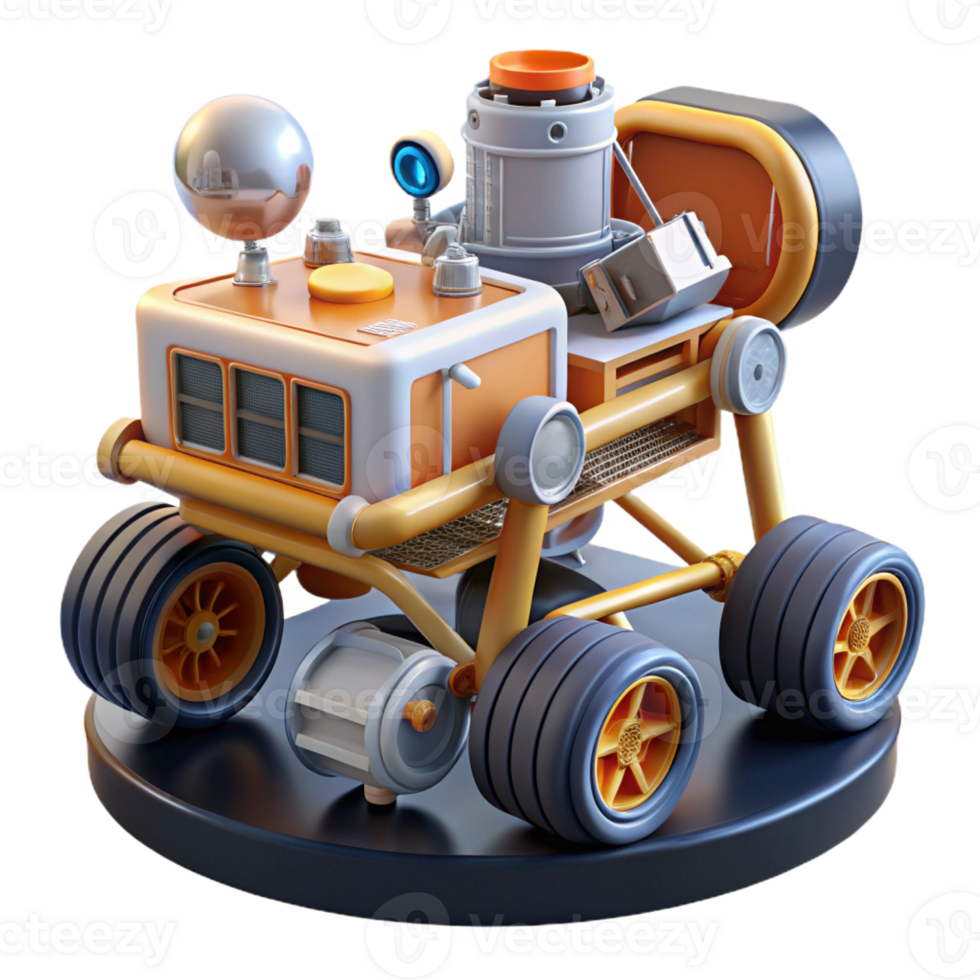 serene traditional Space Exploration Rover with scientific instruments genuine png