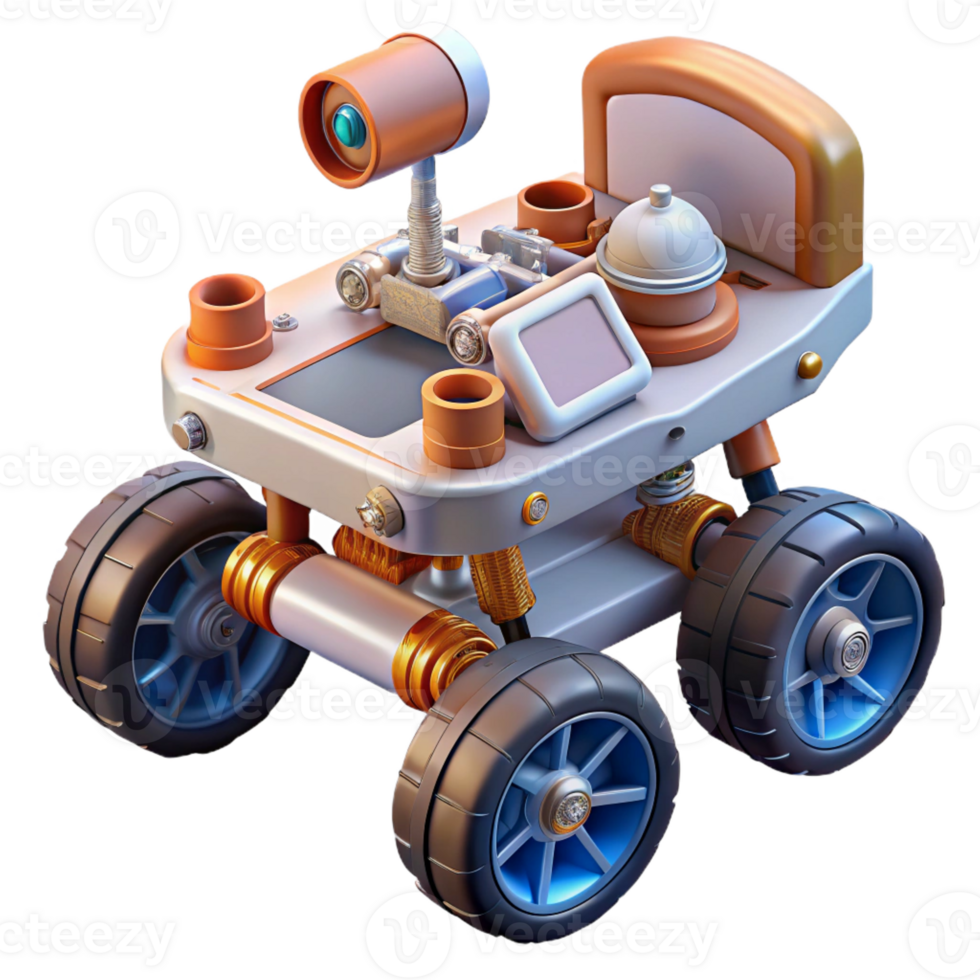 dramatic artistic Space Exploration Rover with scientific instruments exclusive png