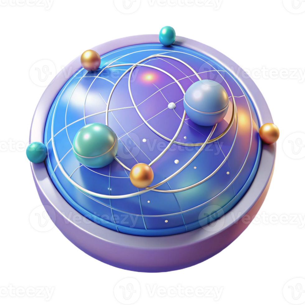 magnificent minimalist Holographic Navigation Map displaying star systems 4K png