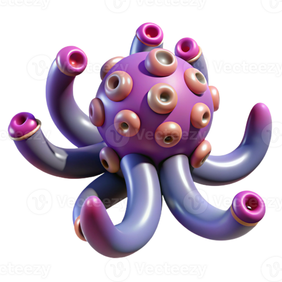 extraordinary rustic Alien Tentacle with suction cups high resolution png