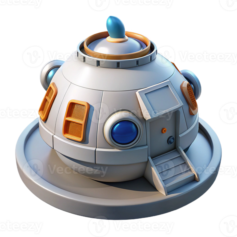 impressive minimalist Space Station Module with docking port exclusive png