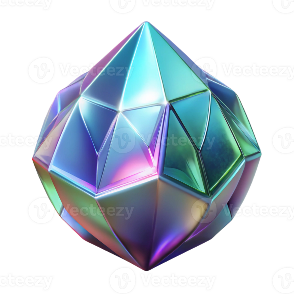 elegant vintage Alien Crystal with unusual refractive properties premium png