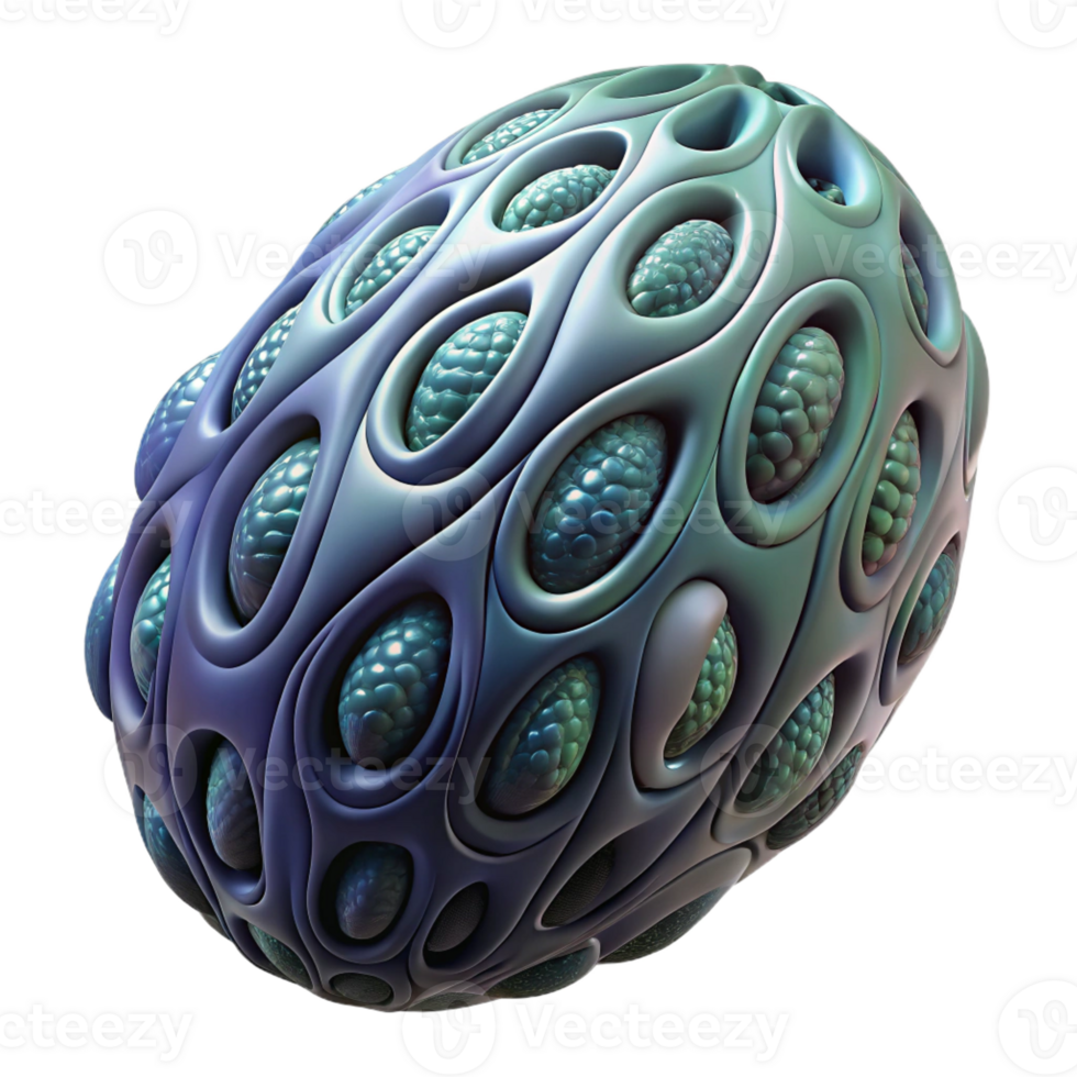 beautiful abstract Alien Seed Pod with intricate patterns authentic png