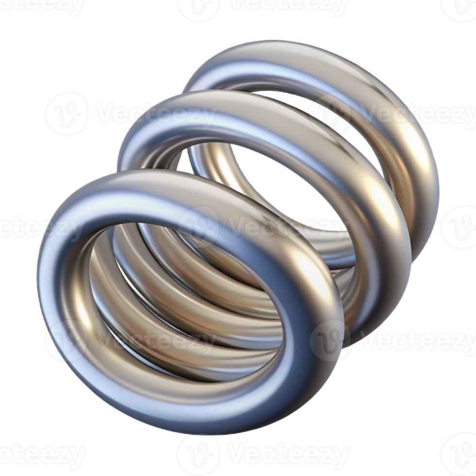elegant rustic A spring, coiled, metal, authentic png