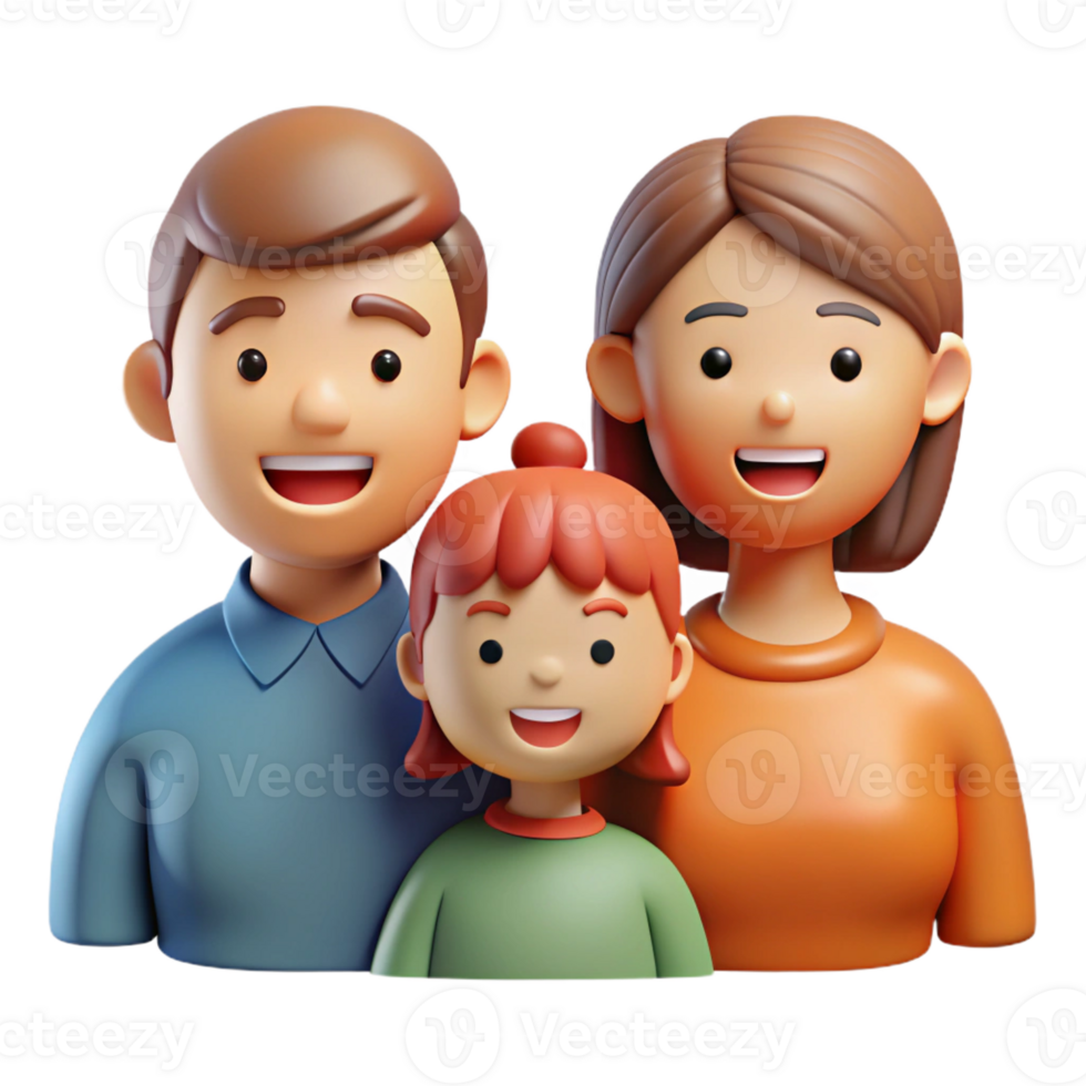 beautiful abstract Happy family portrait - individual members only, high quality png