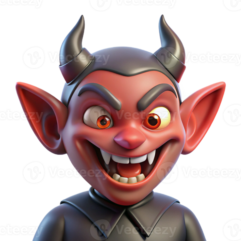 impressive artistic A mischievous imp, grinning wickedly authentic png
