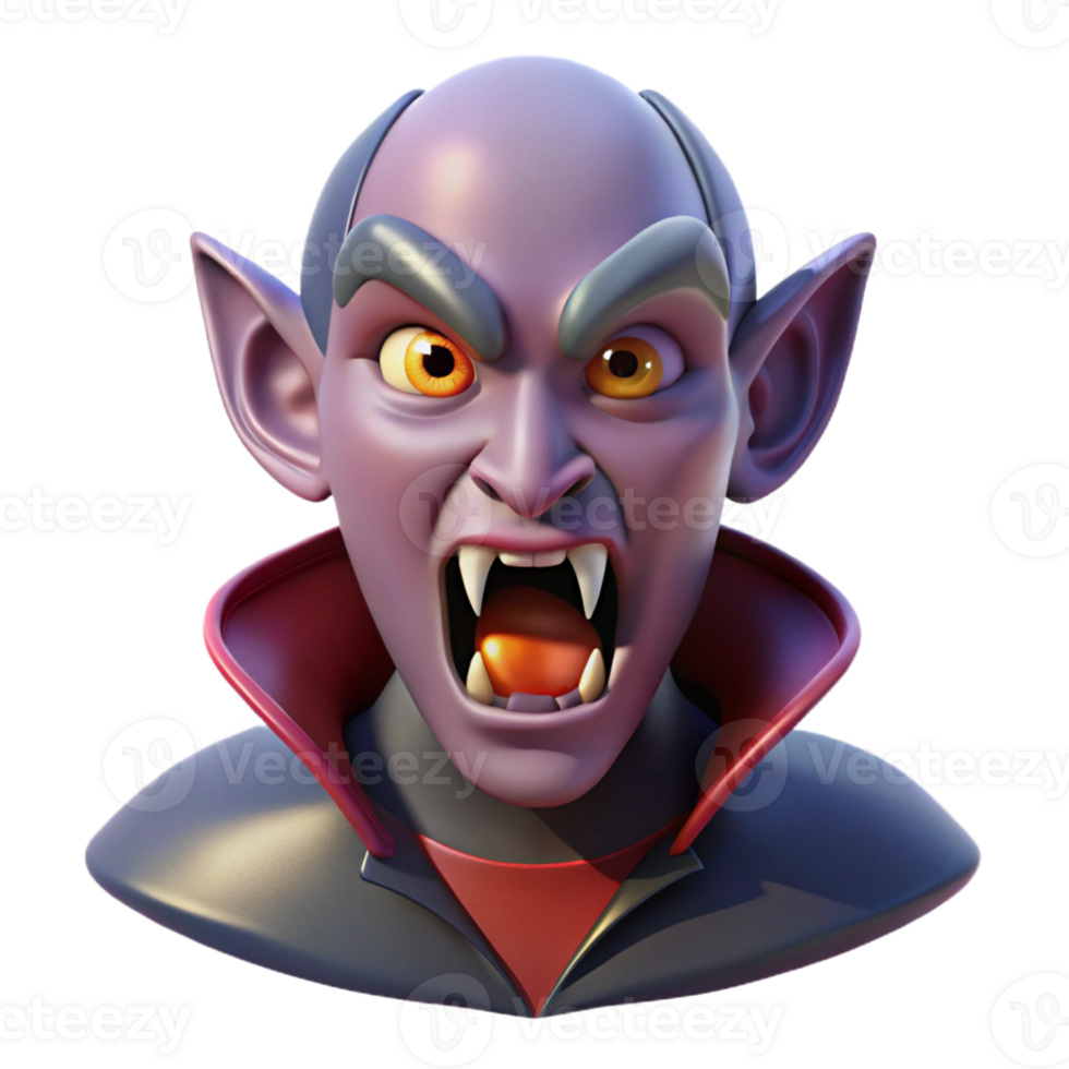 beautiful minimalist A fierce vampire, with fangs bared high resolution png