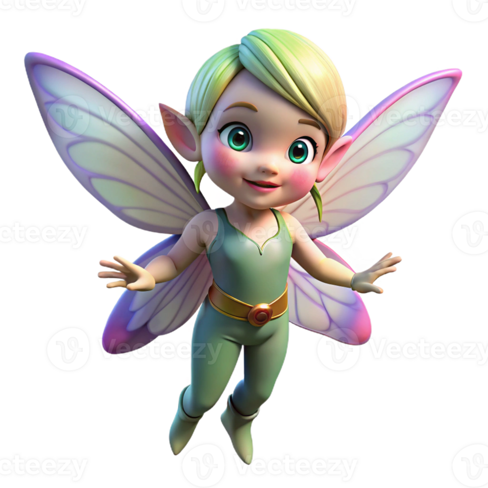 magnificent rustic A mischievous pixie, with iridescent wings high quality png