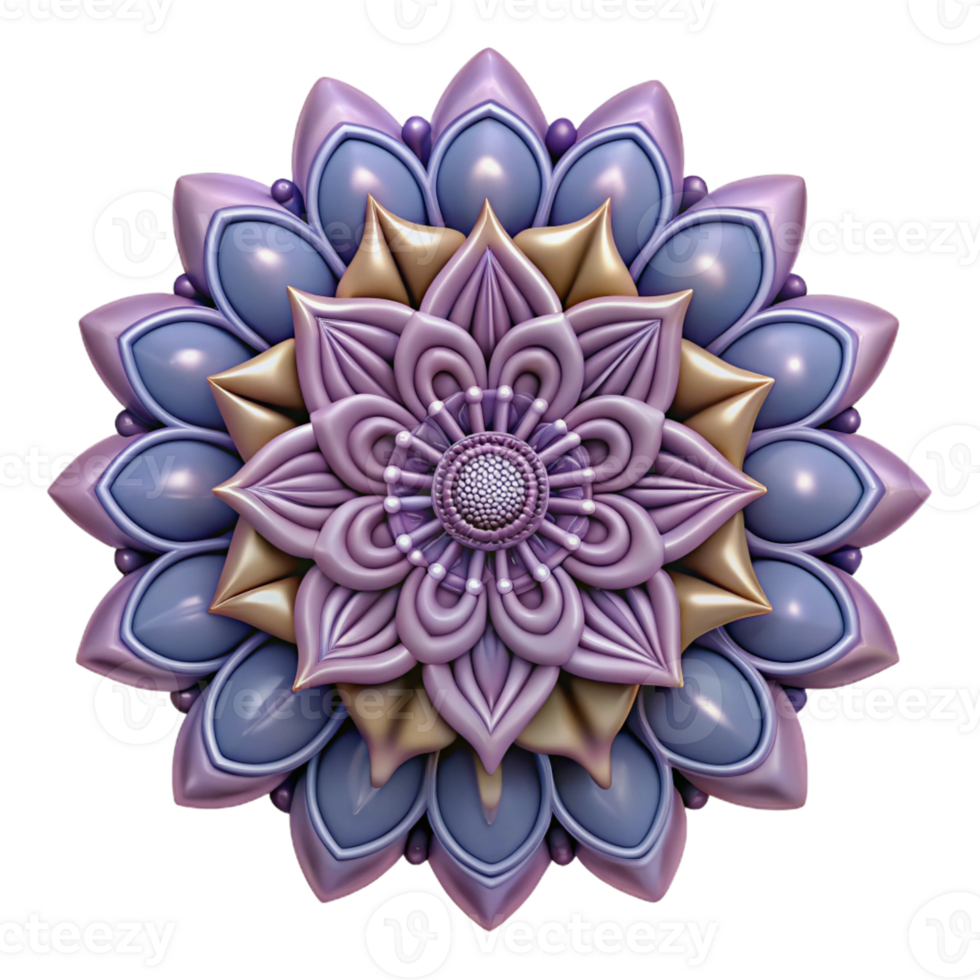 dramatic modern A single, intricate mandala design authentic png