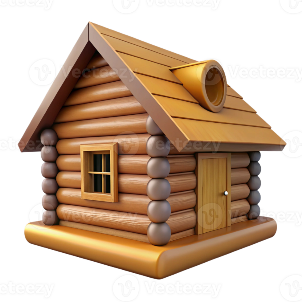 magnificent contemporary Log cabin, rustic wood, authentic png