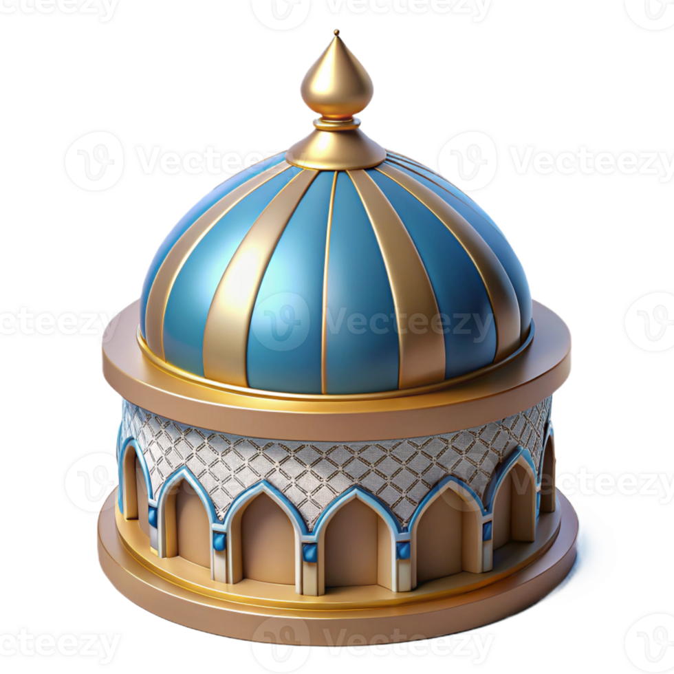 elegant creative Mosque dome, intricate patterns, professional png