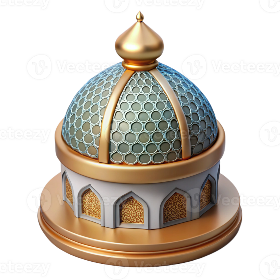 elegant rustic Mosque dome, intricate patterns, high quality png