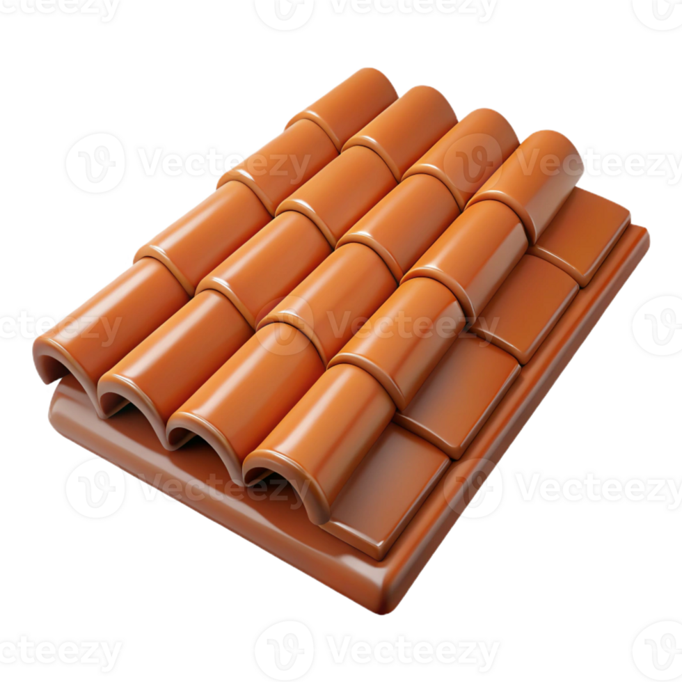 stunning artistic Roof tile, terracotta material, detailed png