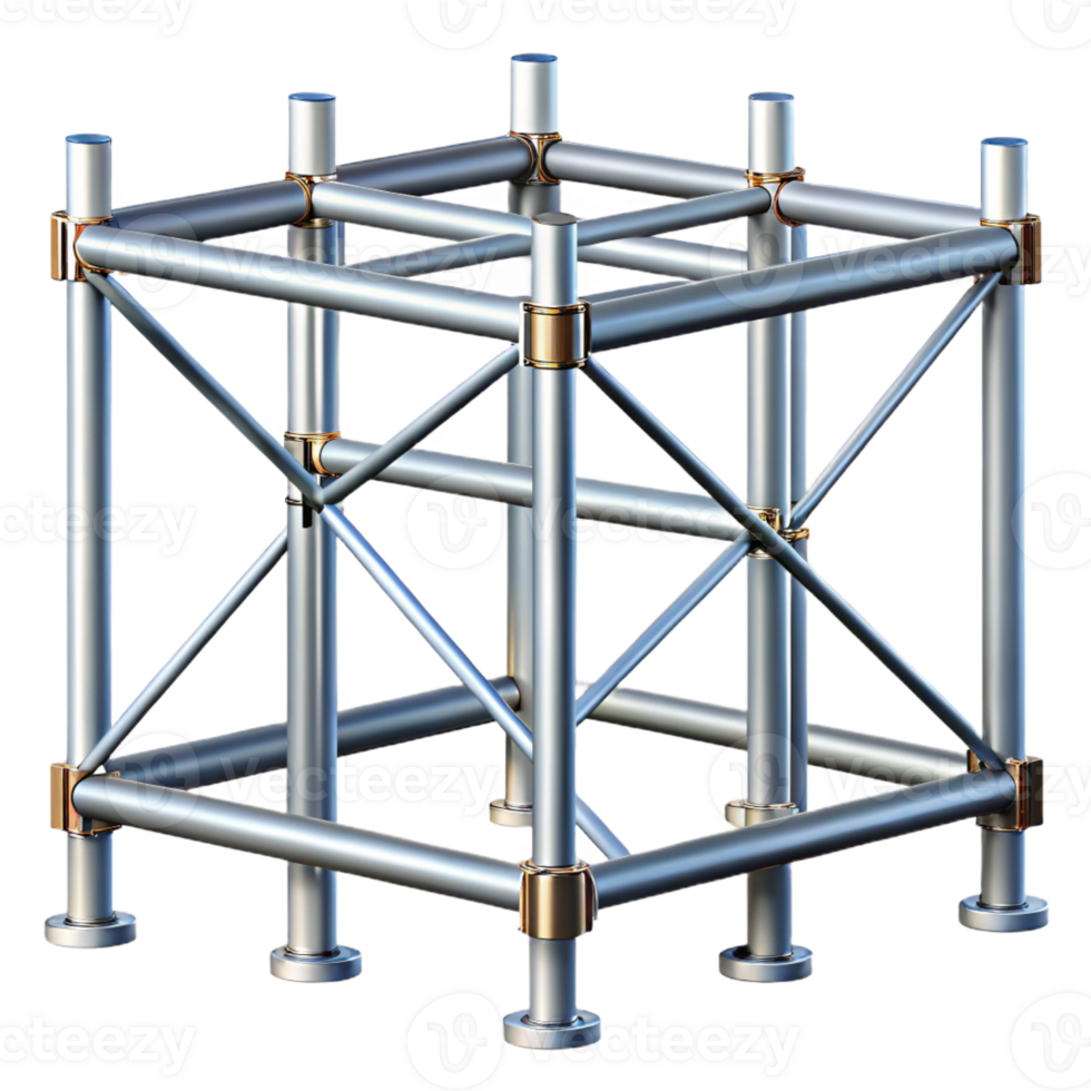 stunning traditional Scaffolding, metal framework, high quality png