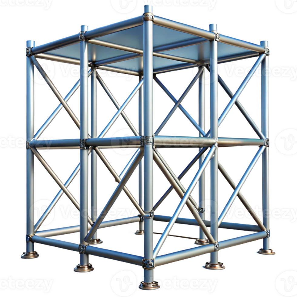 beautiful artistic Scaffolding, metal framework, high resolution png