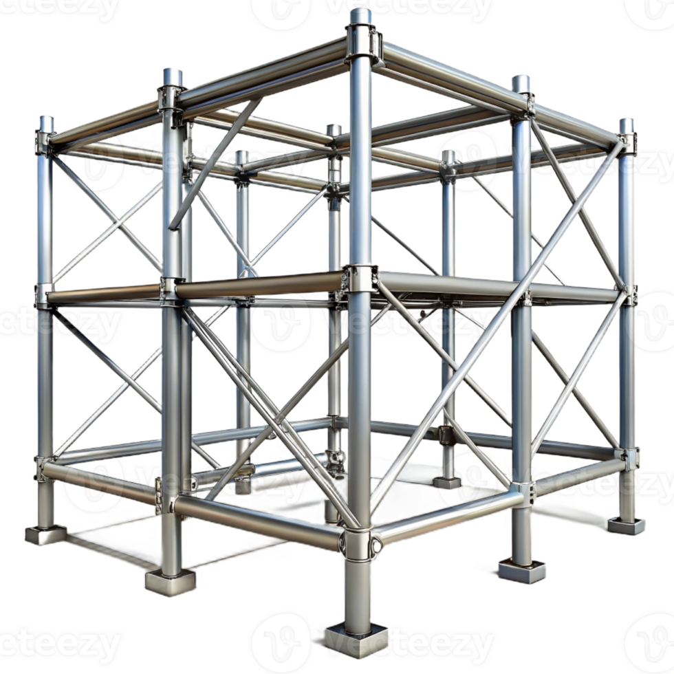 vibrant traditional Scaffolding, metal framework, original png