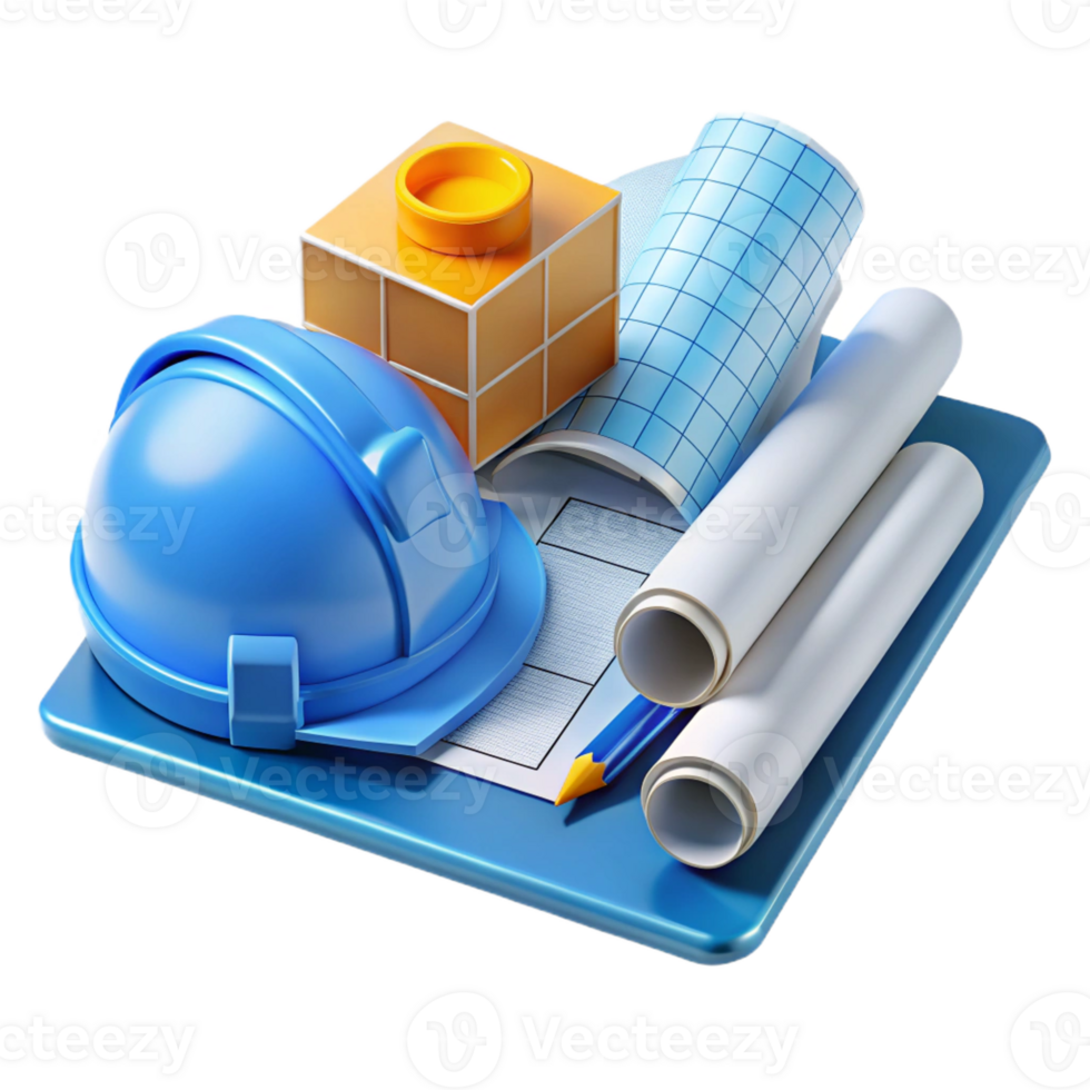 serene contemporary Blueprints, architectural drawings, 4K png