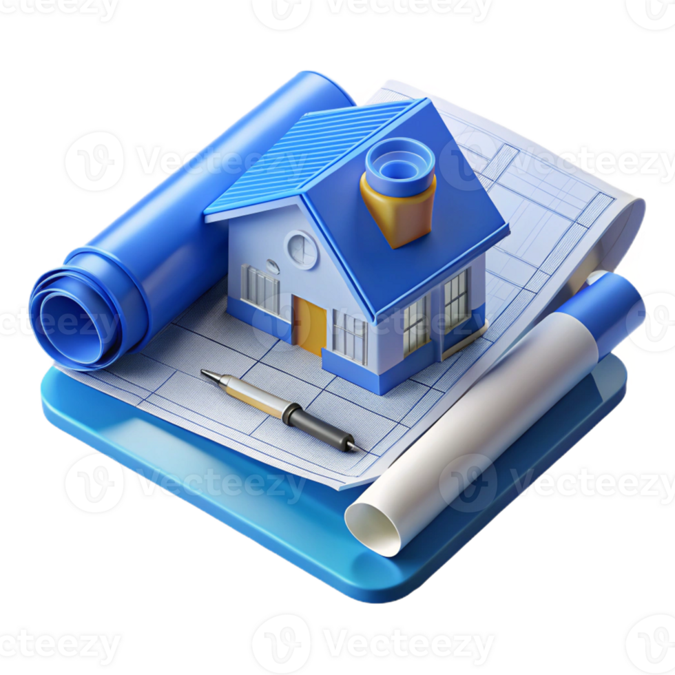 impressive traditional Blueprints, architectural drawings, high quality png