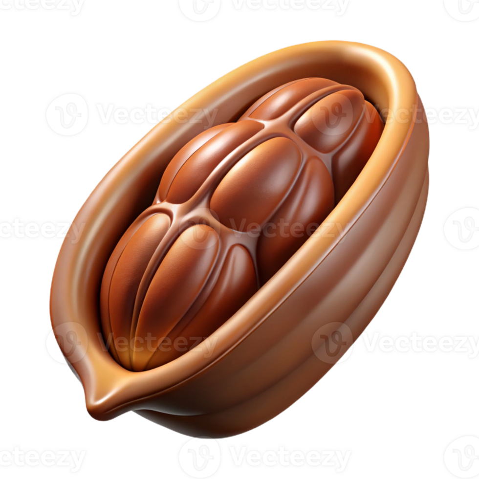 serene abstract Cocoa pod, opened high resolution png