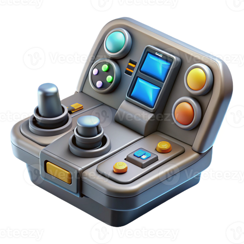 elegant creative Spaceship cockpit control panel, buttons and levers genuine png