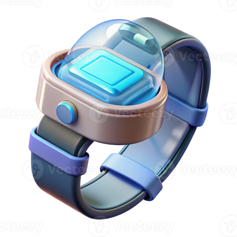 wonderful artistic Futuristic communication device, wrist-mounted, holographic display exclusive png