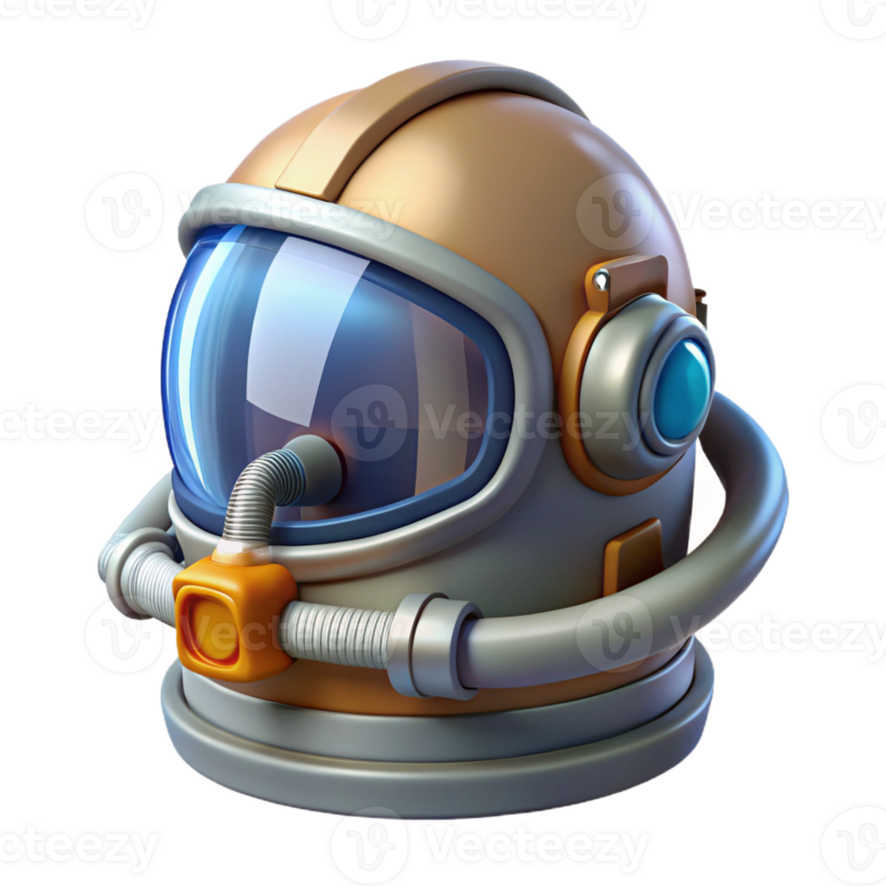 magnificent modern Space helmet, reflective visor, oxygen tanks detailed png