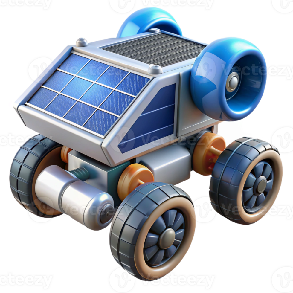 wonderful traditional Space rover, six wheels, solar panels high resolution png