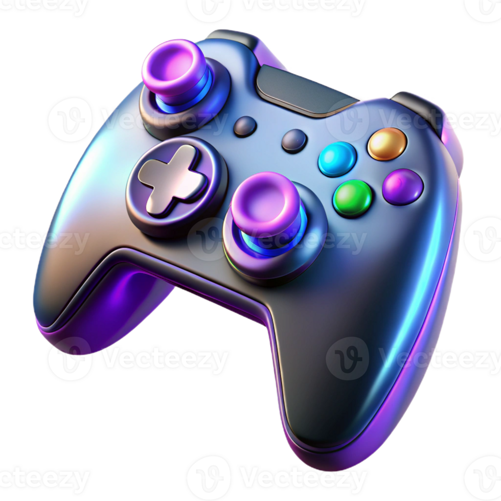 serene contemporary Futuristic gaming controller, ergonomic design, glowing buttons genuine png