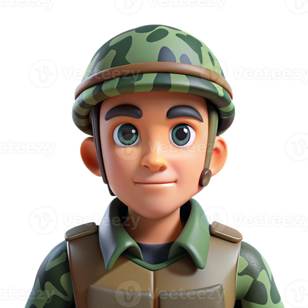wonderful rustic Determined military soldier in camouflage, high resolution png