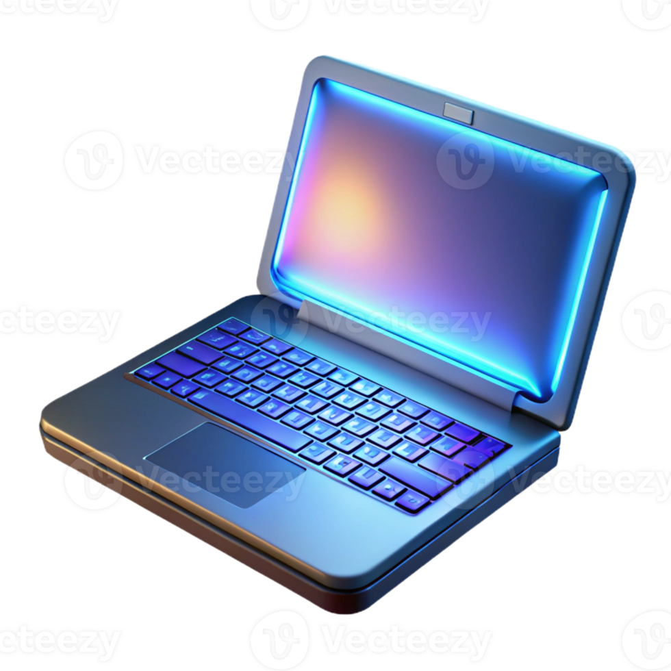 stunning classic Gaming laptop with glowing keyboard authentic png