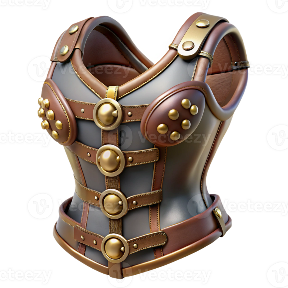 stunning vintage Steampunk corset with leather straps and metal buckles high quality png