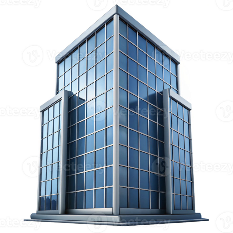 magnificent artistic Steel and glass skyscraper corner, high resolution png
